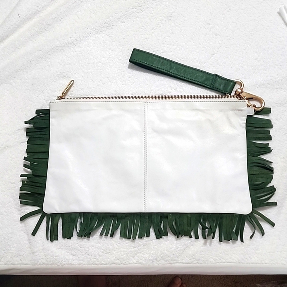 River Island Women's Leather Abstract Clutch Handbag. - Picture 2 of 8